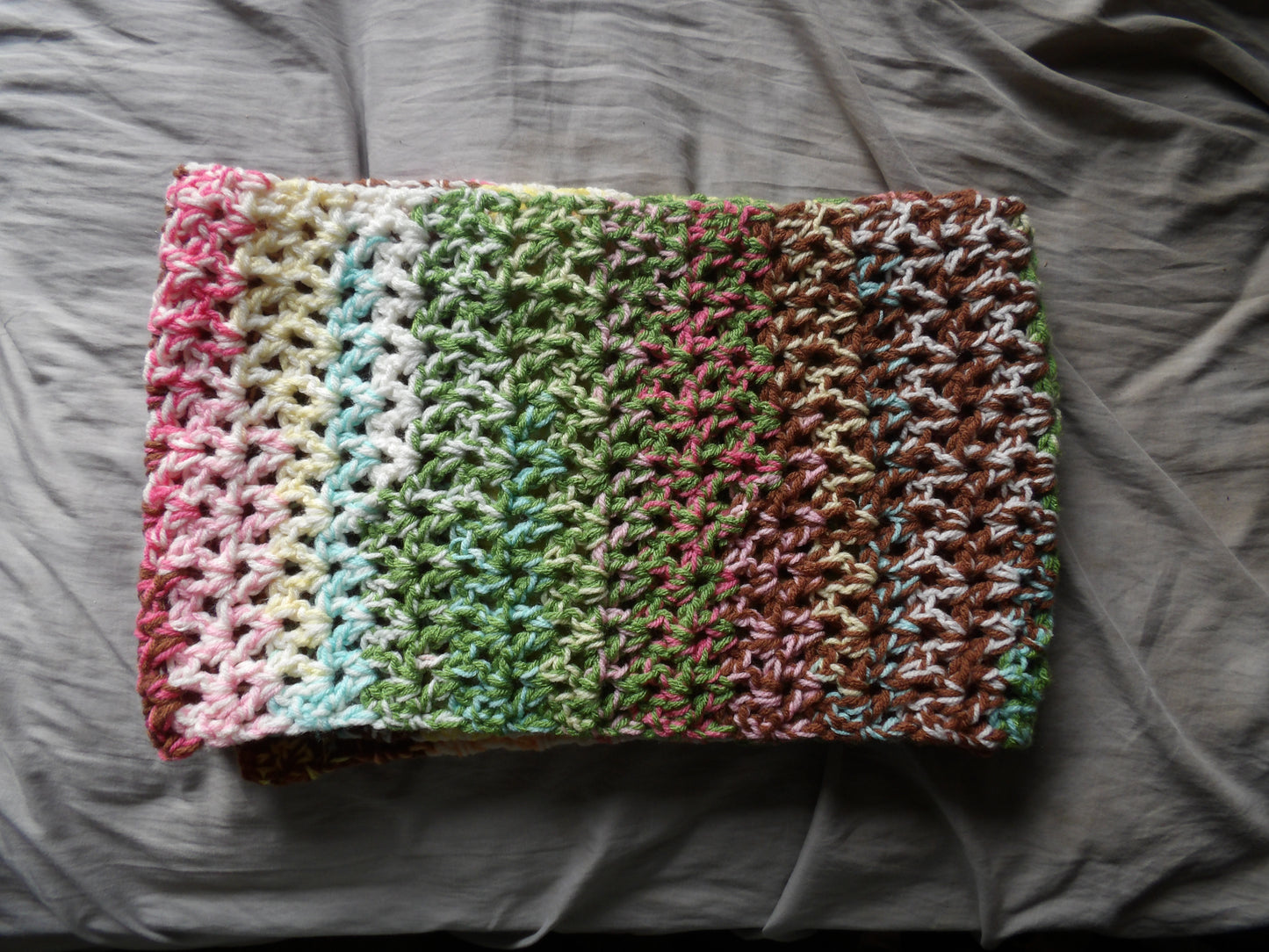 Crochet, Handmade, Mesh, Chunky, Scarf