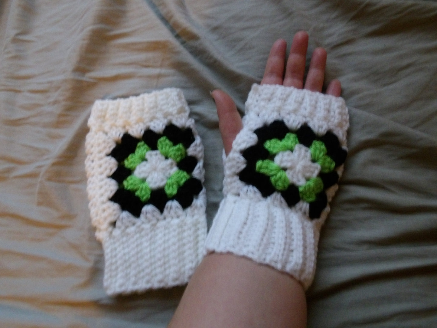Crochet, Handmade, Fingerless Gloves
