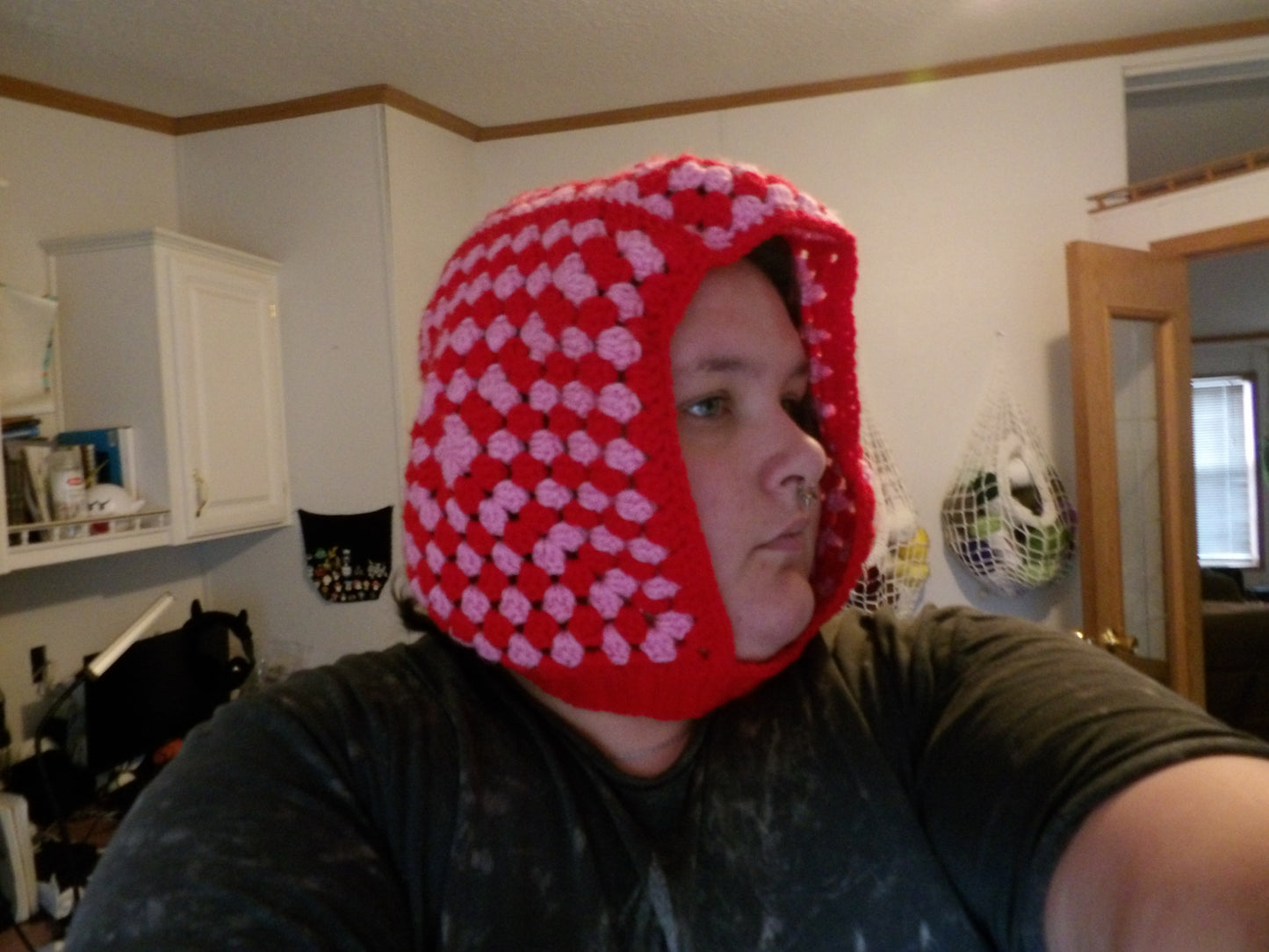 Crochet, knit, handmade, balaclava
