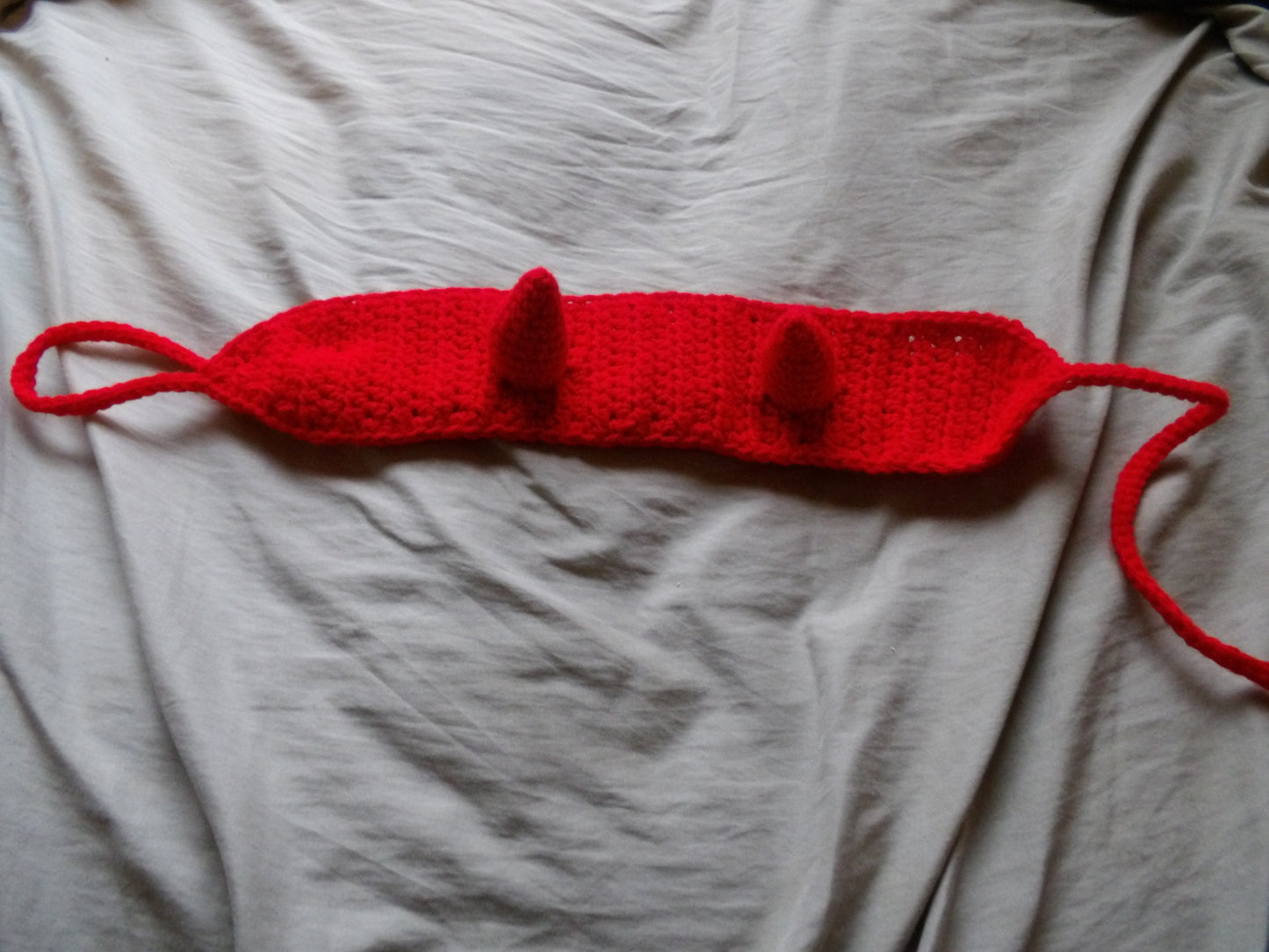 Devil horn, crochet, headband