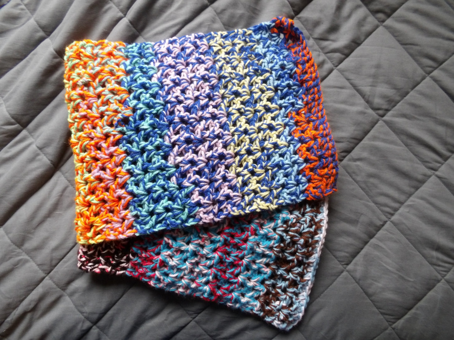 Crochet, Handmade, Mesh, Chunky, Scarf