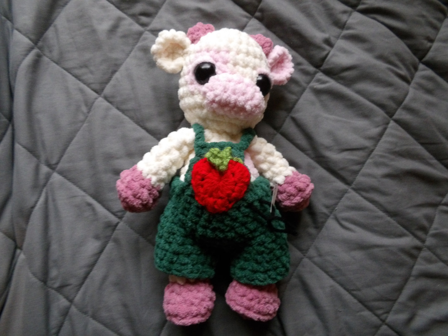 Crochet Fruit cow plushies