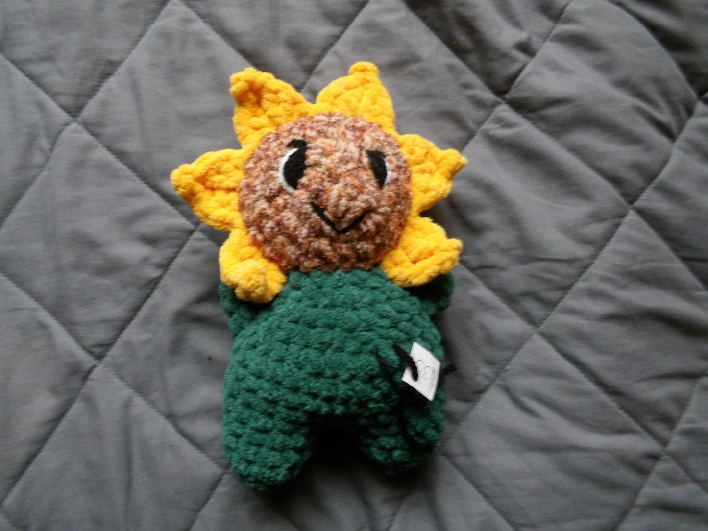 Crochet, sunflower buddy plushie