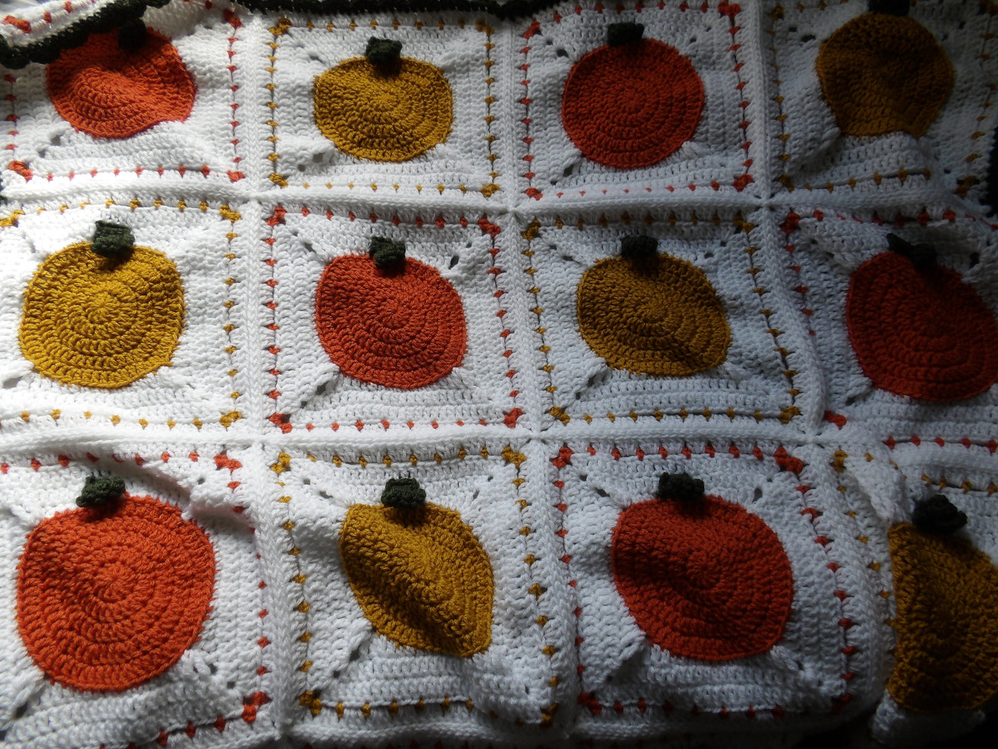 Crochet Pumpkin Blanket
