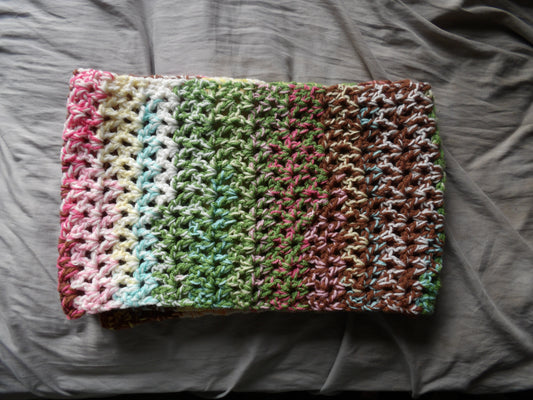 Crochet, Handmade, Mesh, Chunky, Scarf