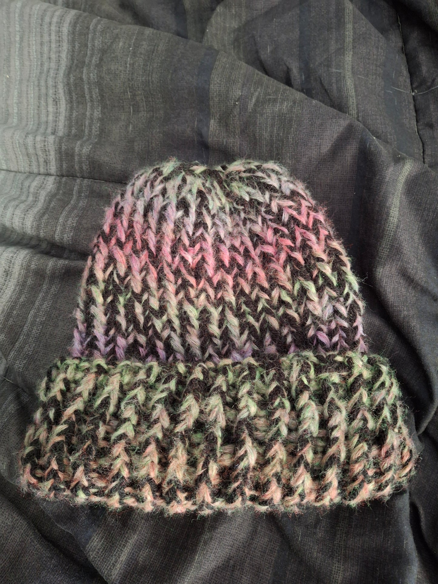 Chunky, knit, rib, beanie