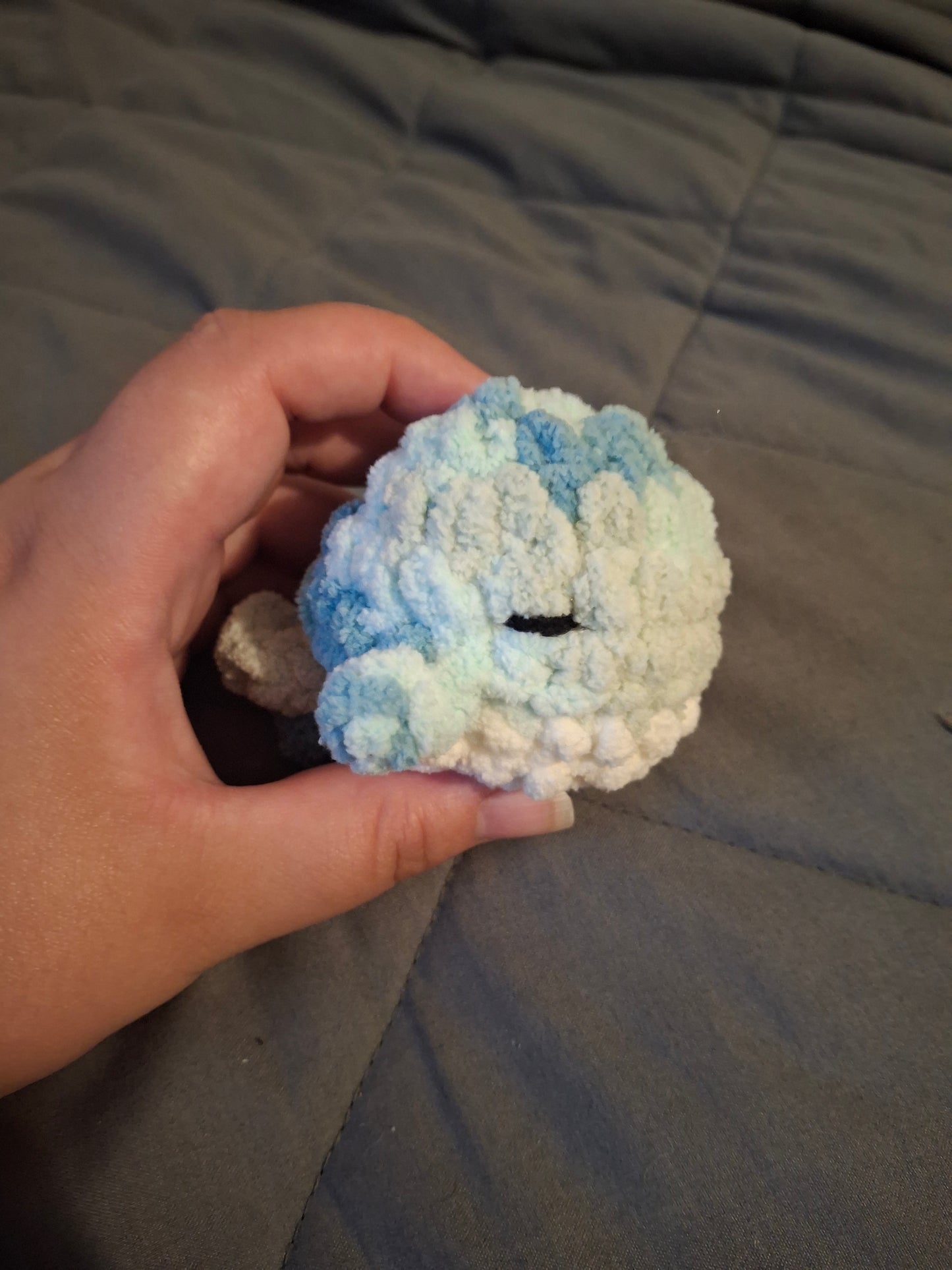 Mini whale crochet plushie