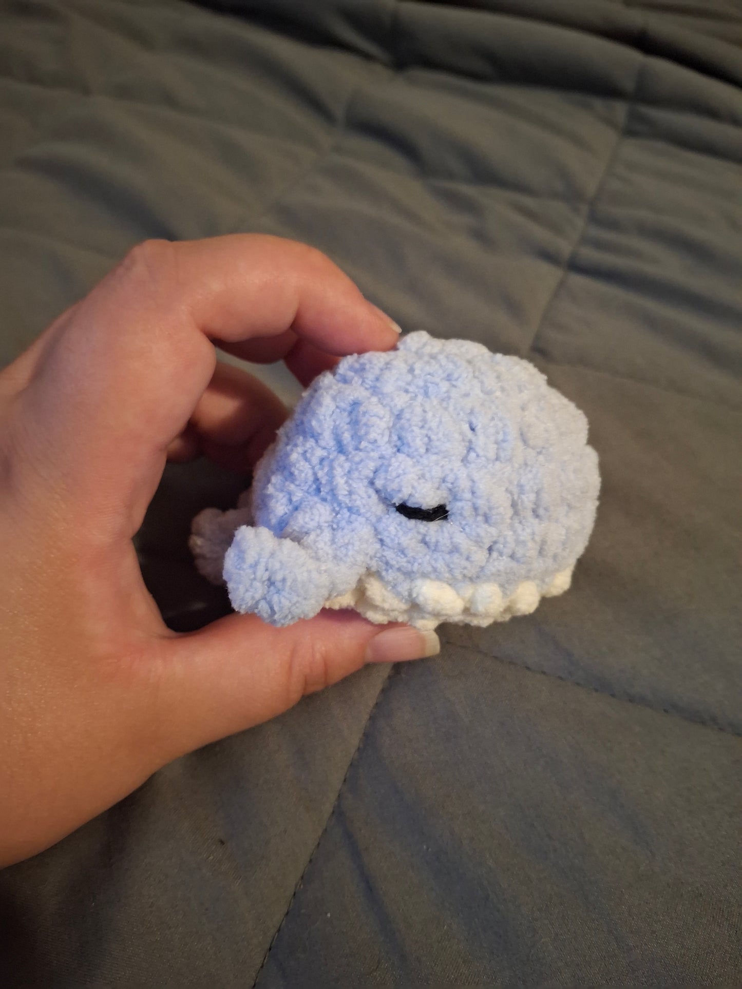 Mini whale crochet plushie