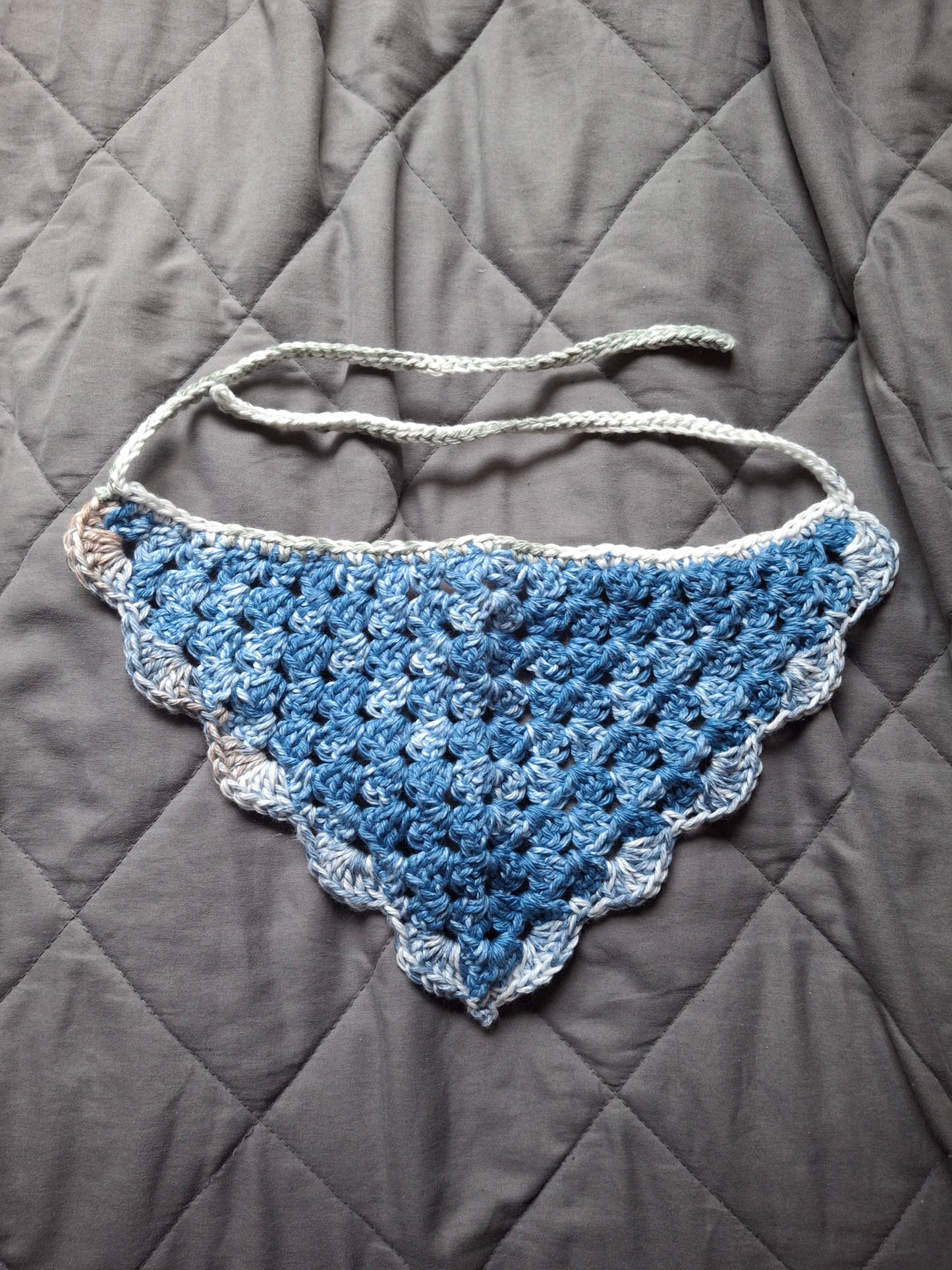 Crochet, cotton, hair bandana