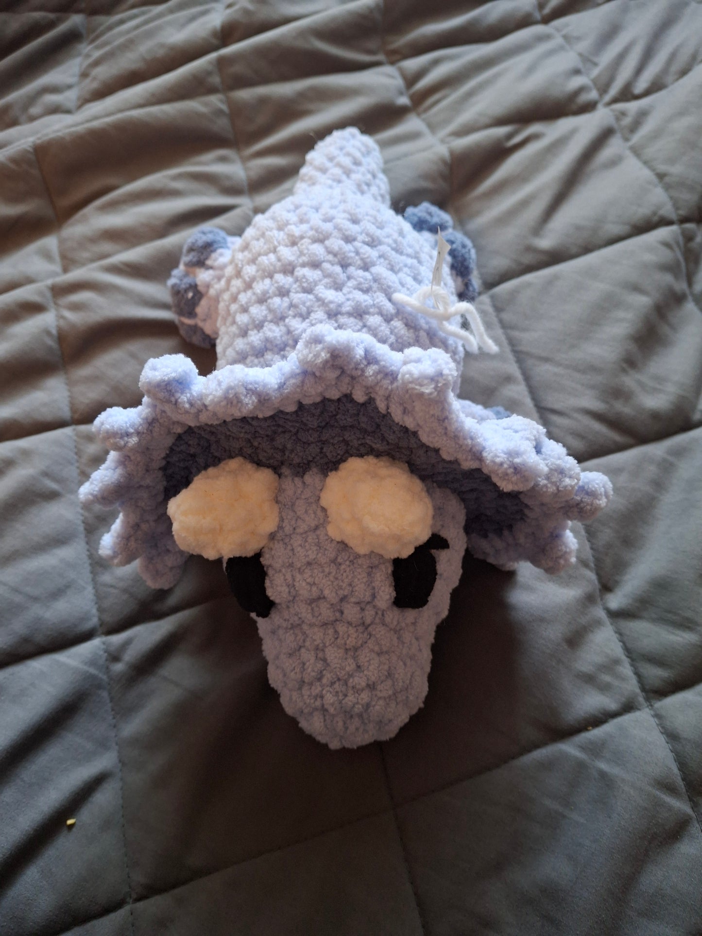 Triceratops crochet plushie