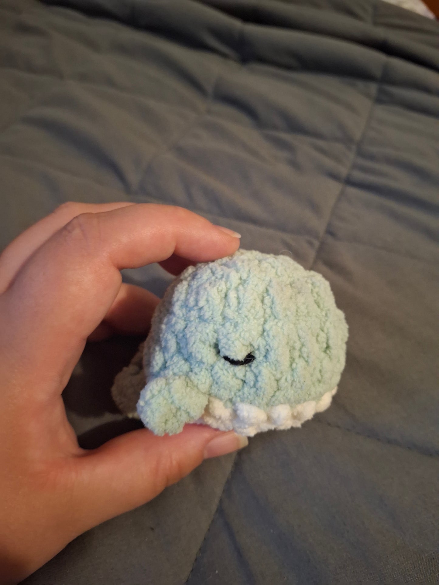 Mini whale crochet plushie