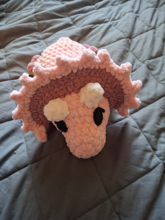 Triceratops crochet plushie