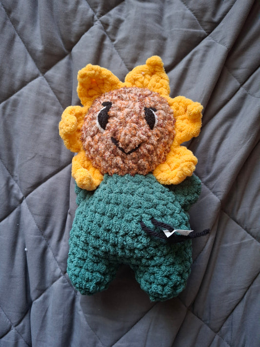 Sunflower child crochet plushie