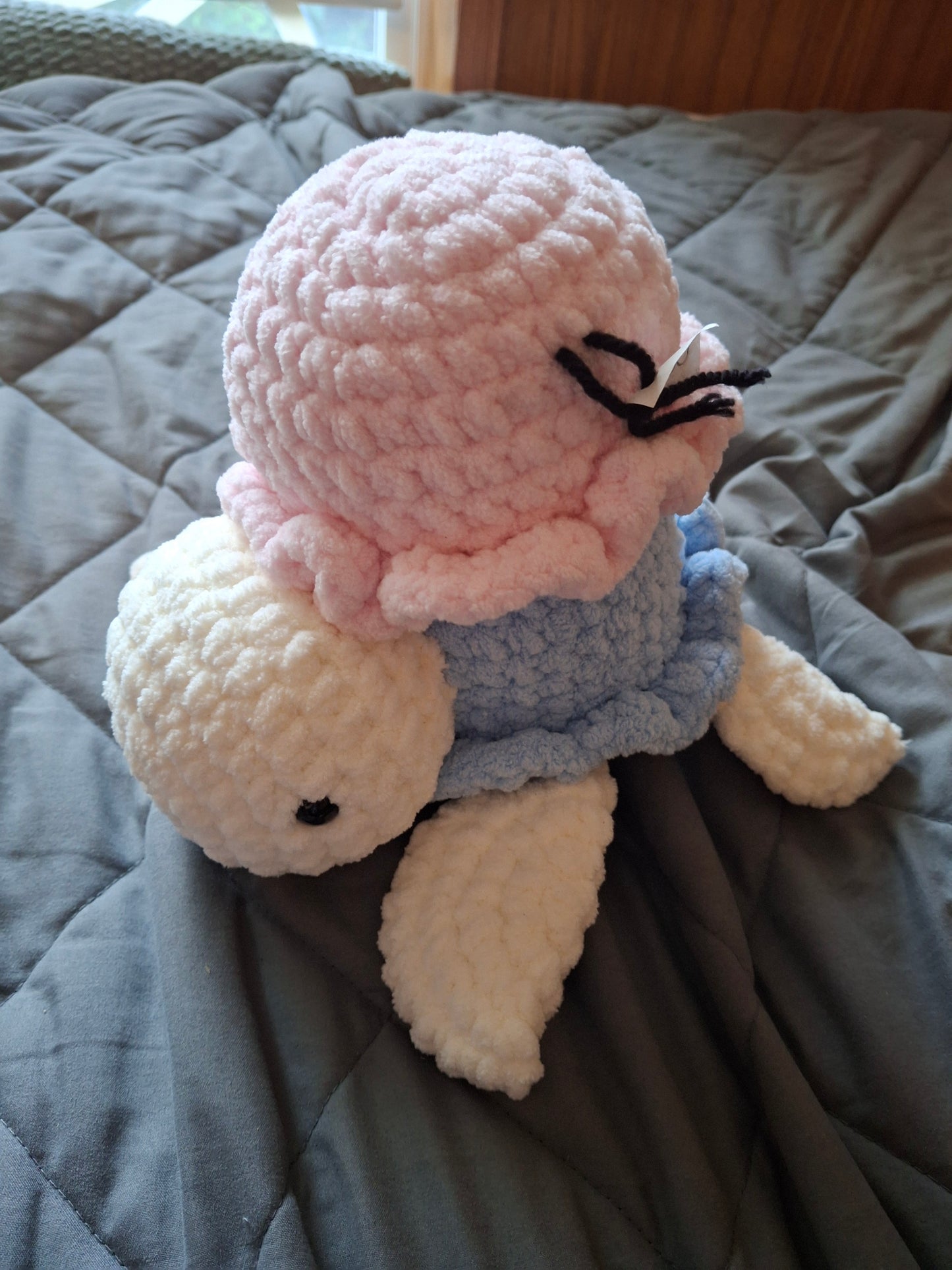 Ice cream turtle crochet plushie