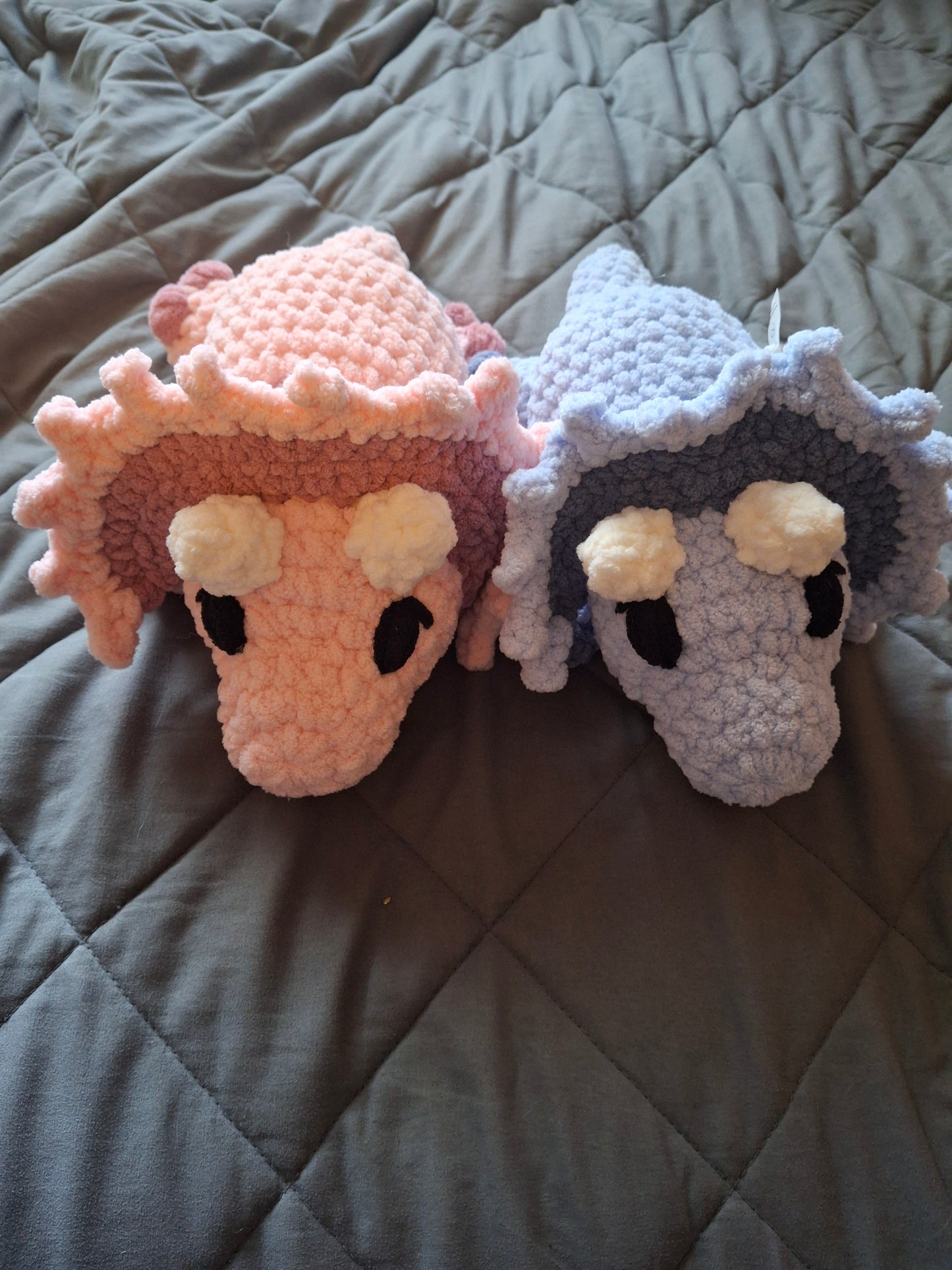 Triceratops crochet plushie