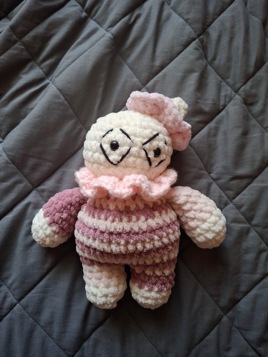 Crochet clown plushie